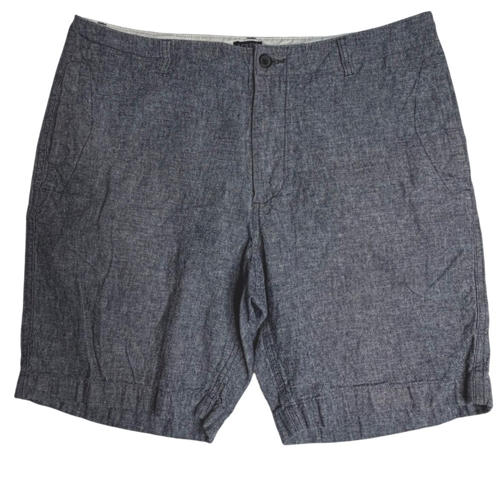 J.Crew Gramercy Linen Cotton Blend Navy Blue Mens Shorts 36